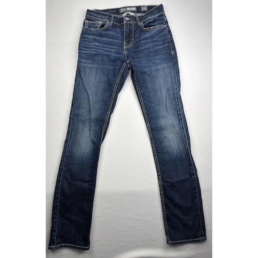 BKE Buckle Womens Jeans Alec Straight Leg 29R Stretch Denim Blue Medium Wash